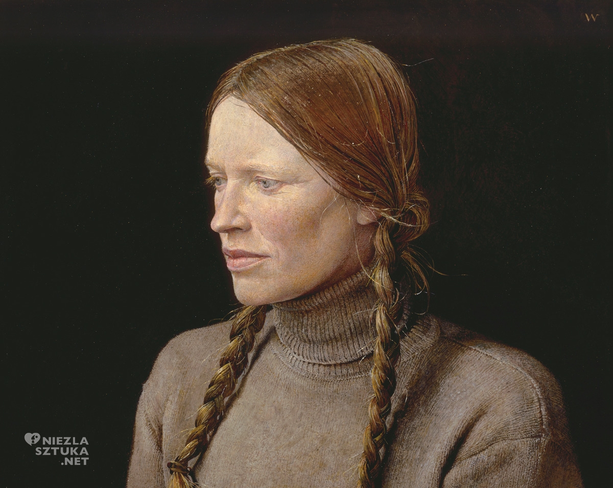 Andrew Wyeth, Helga Testorf, portret kobiety, sztuka amerykańska, niezła sztuka