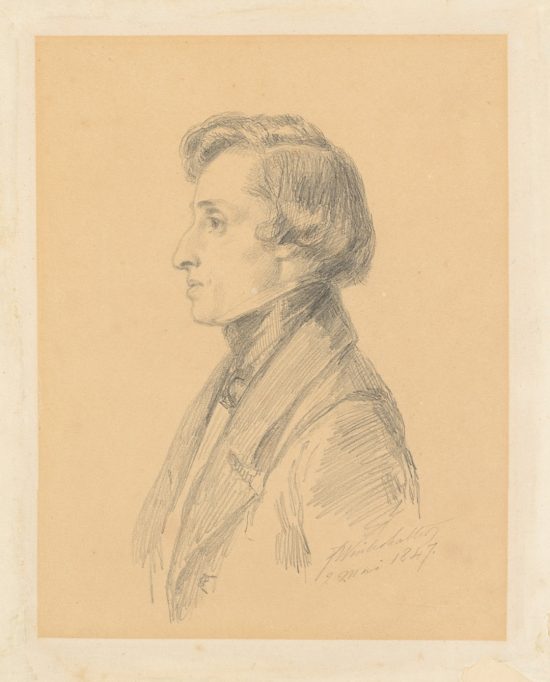 Franz Xaver Winterhalter, Portret Fryderyka Chopina, kompozytor, rysunek, Niezła Sztuka