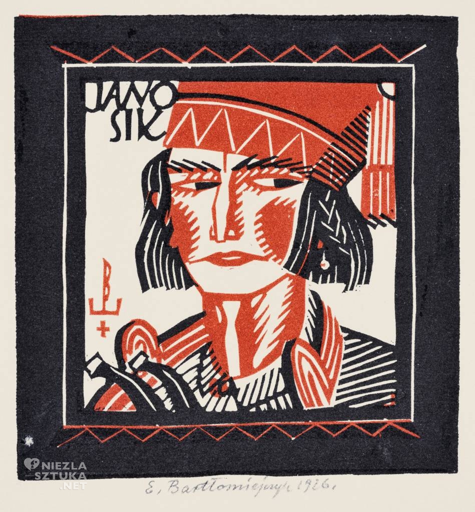 Edmund Bartłomiejczyk, Janosik, drzeworyt, sztuka polska, Niezła Sztuka