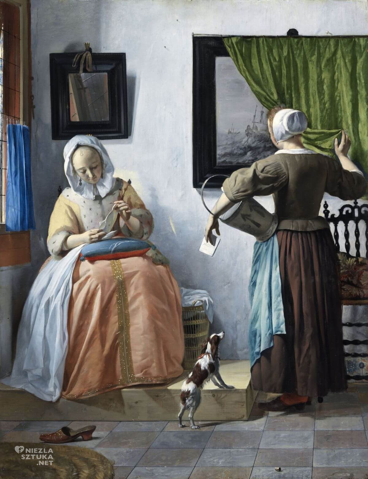 Gabriël Metsu, Kobieta czytająca list, sztuka holenderska, niezła sztuka