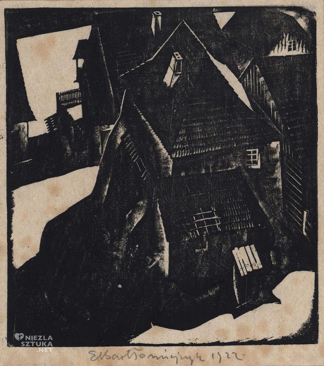 Edmund Bartłomiejczyk, Domki przy św. Annie w Kazimierzu, sztuka polska, Niezła Sztuka
