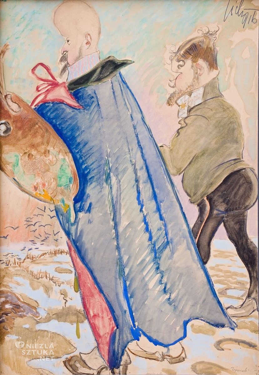 Kazimierz Sichulski, karykatura, portret, Jacek Malczewski, Muzeum Tatrzańskie w Zakopanem, niezła sztuka