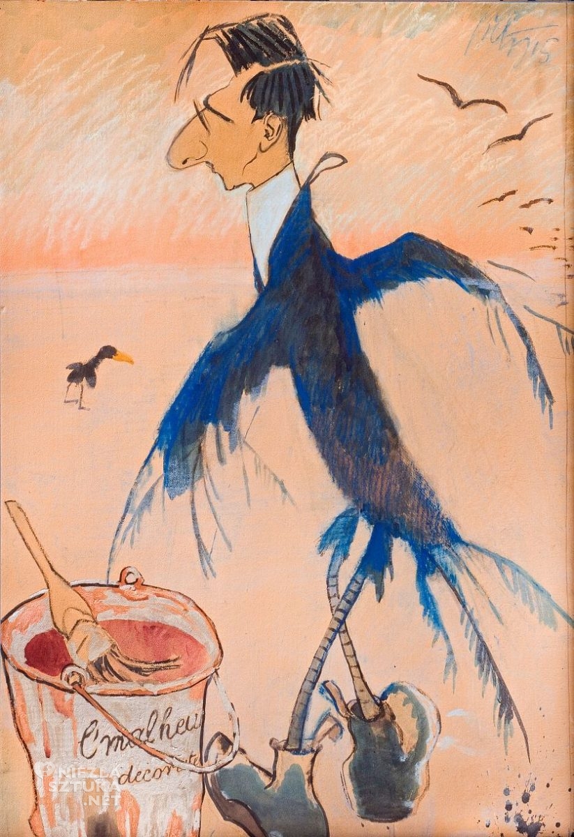 Kazimierz Sichulski, karykatura, portret, Tymon Niesiołowski, Muzeum Tatrzańskie w Zakopanem, niezła sztuka