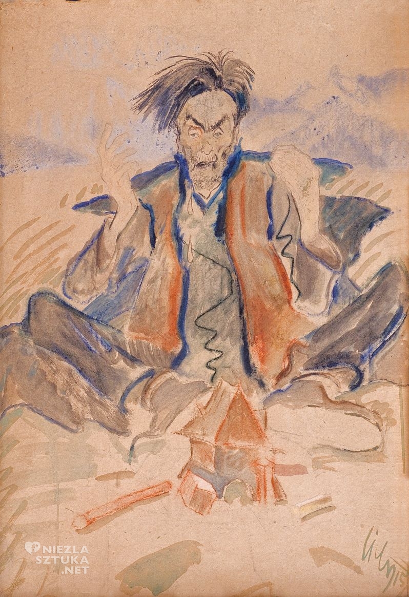 Kazimierz Sichulski, karykatura, portret, Stanisław Witkiewicz, Muzeum Tatrzańskie w Zakopanem, niezła sztuka