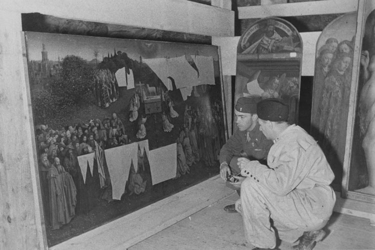 Ołtarz Gandawski, Jan van Eyck, Obrońcy skarbów, dzieła zrabowane, Niezła Sztuka