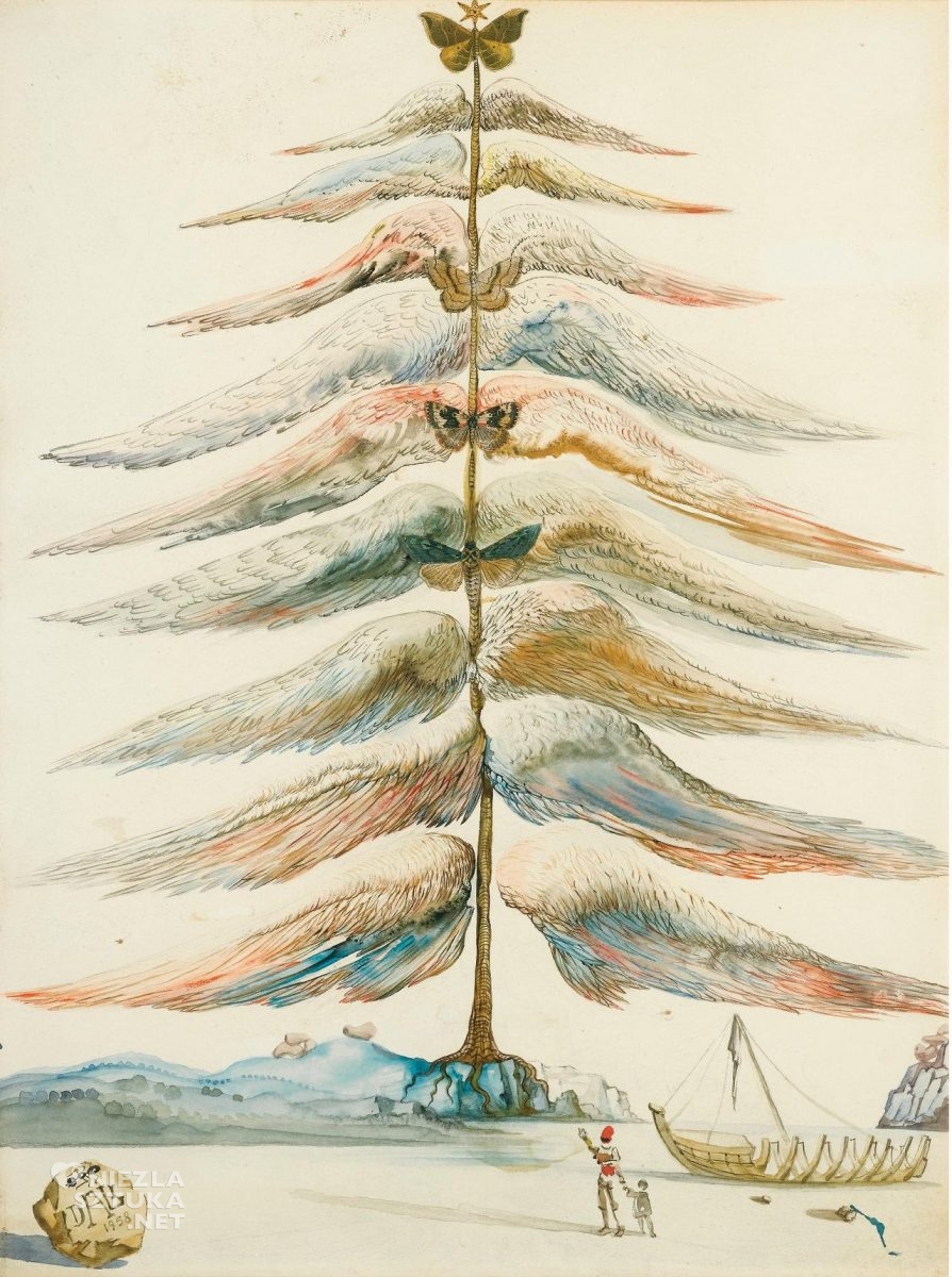 Salvador Dali, Skrzydła, święta, surrealizm, Boże Narodzenie, Niezła Sztuka