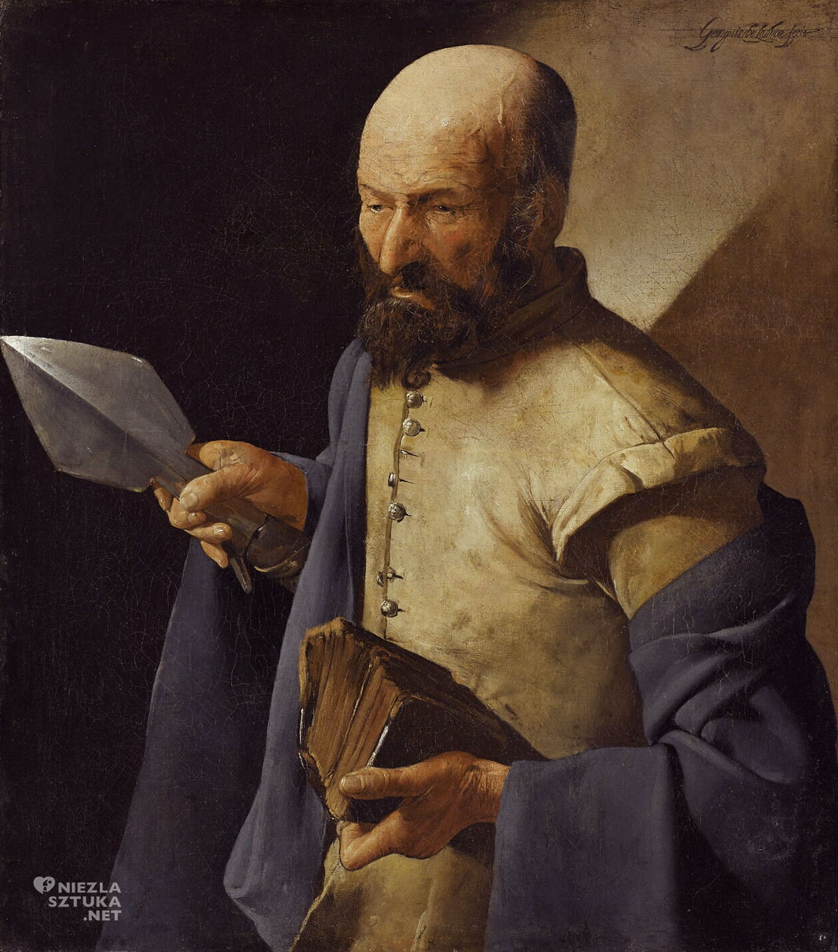 Georges de La Tour, Święty Tomasz z piką, autoportret, niezła sztuka