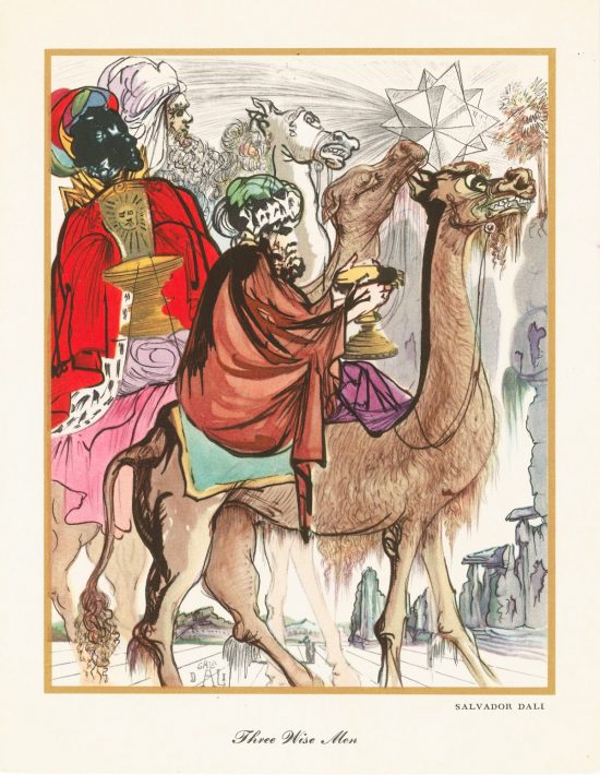 Salvador Dali, Trzej mędrcy, kartki świąteczne, Boże Narodzenie, Niezła Sztuka