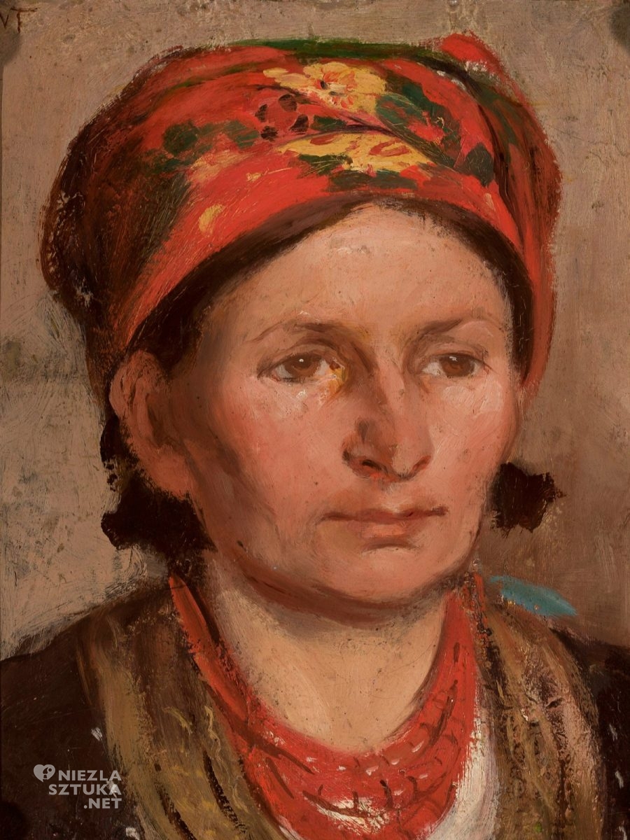 Włodzimierz Tetmajer, Portret żony Anny Mikołajczykówny, sztuka polska, Młoda Polska, chłopomania, Niezła Sztuka