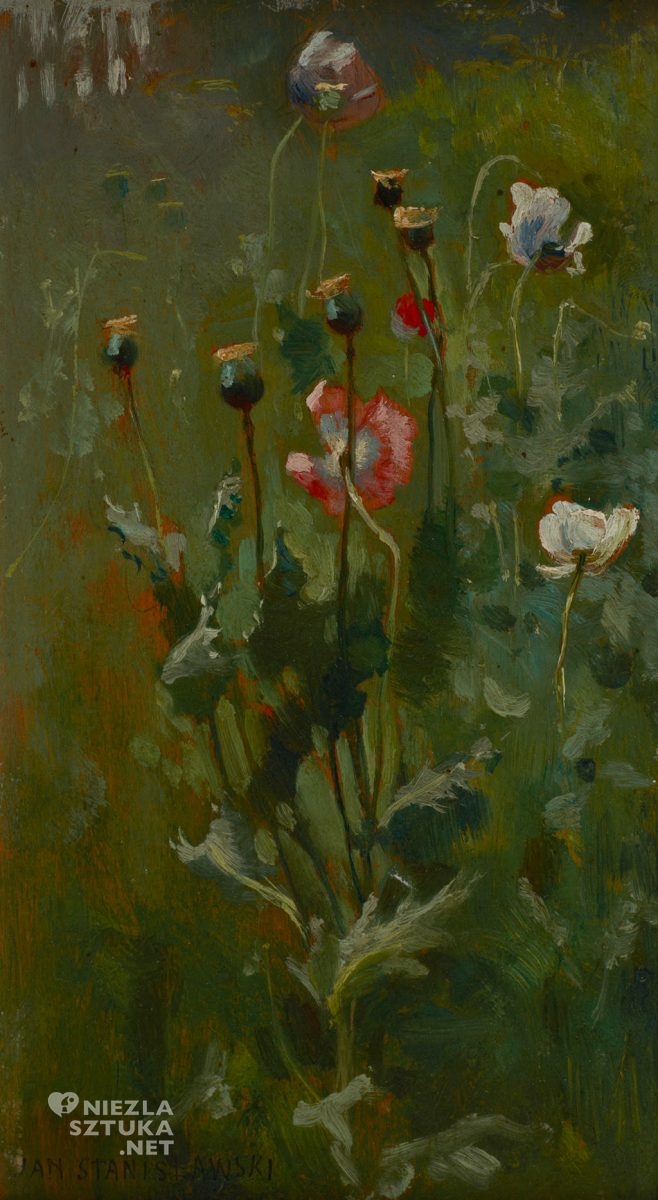 Jan Stanisławski, Kwitnące maki, natura, sztuka polska, malarstwo polskie, Niezła Sztuka