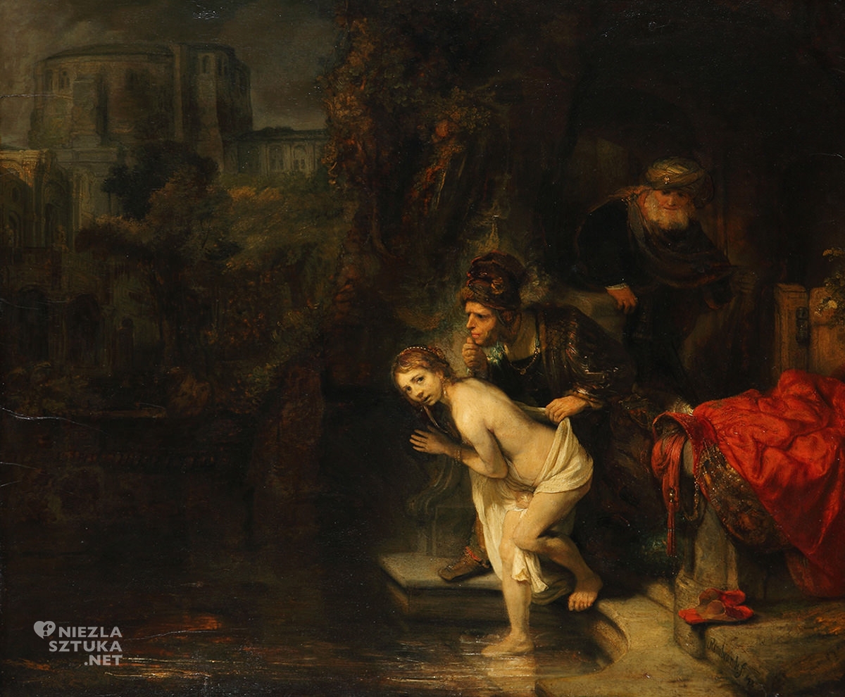Rembrandt, Zuzanna i starcy, sztuka niderlandzka, motywy biblijne, Niezła Sztuka