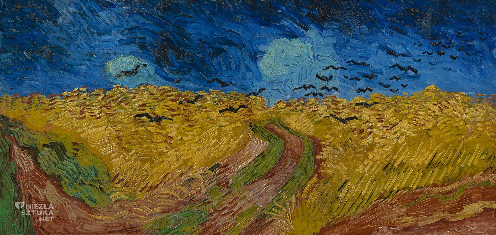 Vincent van Gogh, Pole pszenicy z krukami, Kruki nad polem pszenicy, van Gogh Museum, niezła sztuka