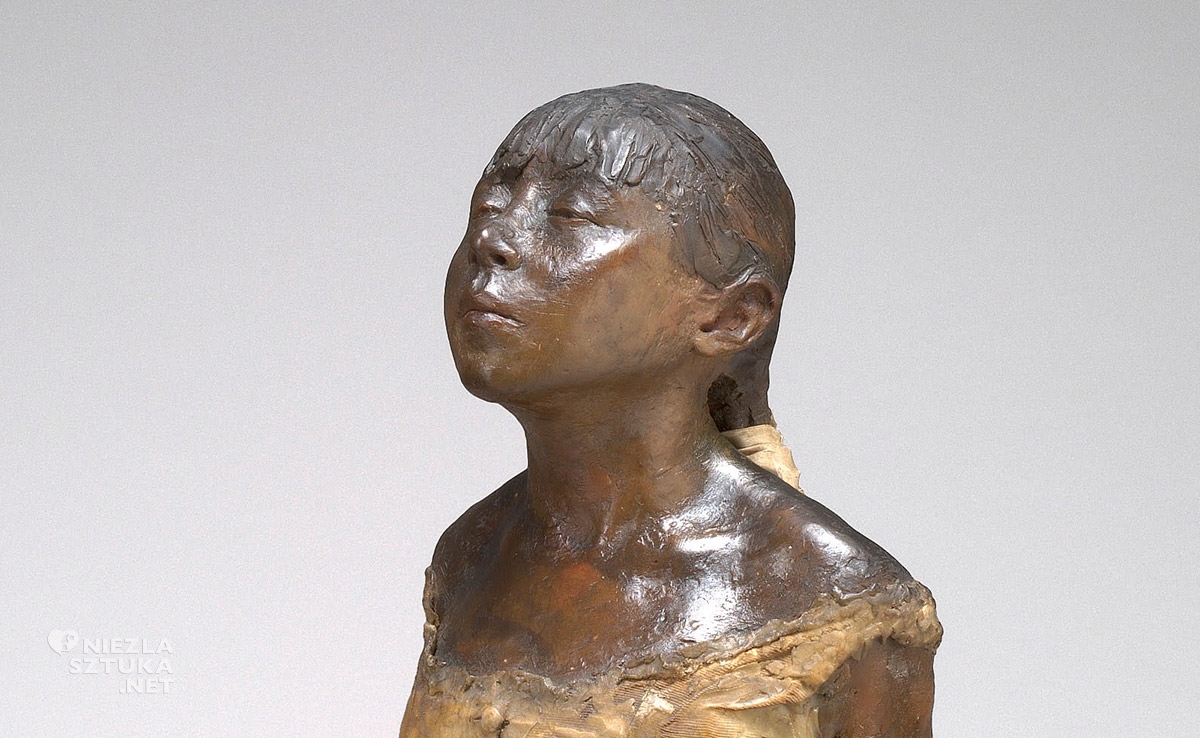 Edgar Degas, Mała, czternastoletnia tancerka, baletniczka, detal, rzeźba, impresjonizm, Niezła Sztuka