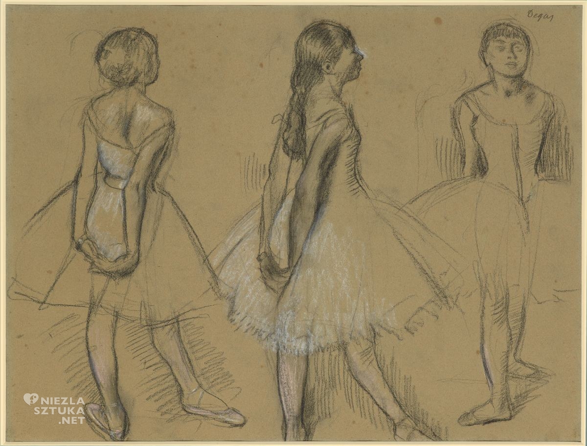 Edgar Degas, szkice, tancerki, baletnice, Niezła Sztuka