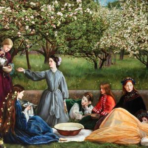 John Everett Millais, Wiosna Kwitnące jabłonie, prerafaelici, vanitas, niezła sztuka