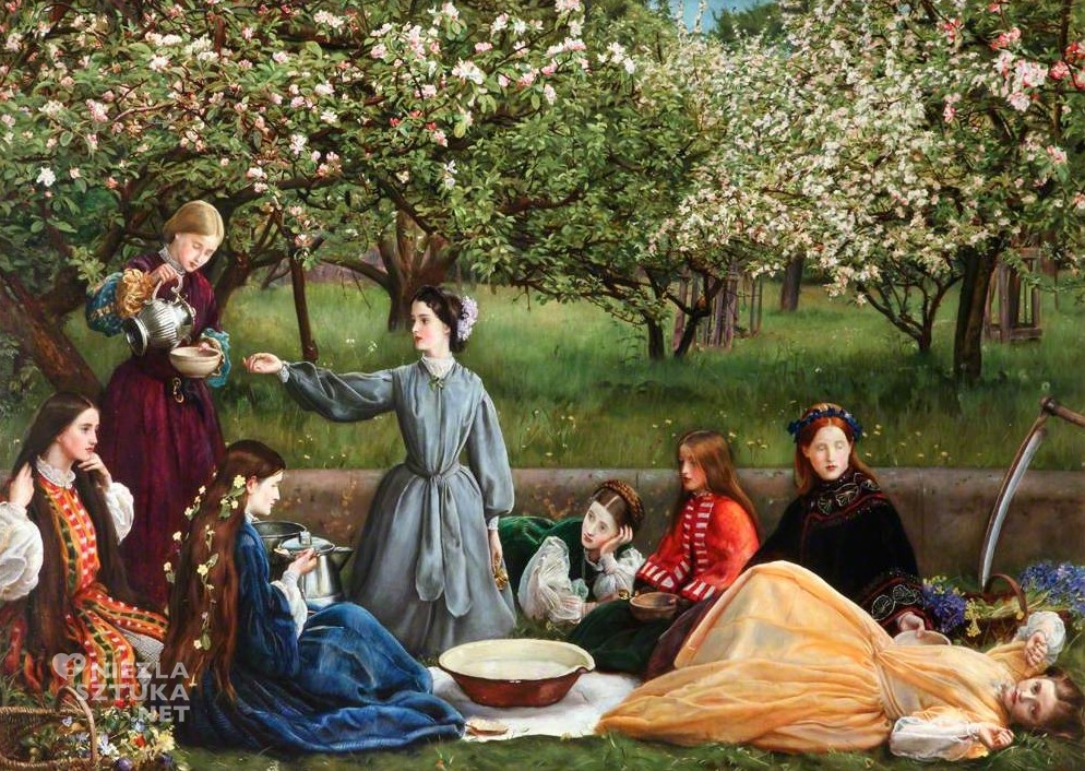 John Everett Millais, Wiosna Kwitnące jabłonie, prerafaelici, vanitas, niezła sztuka