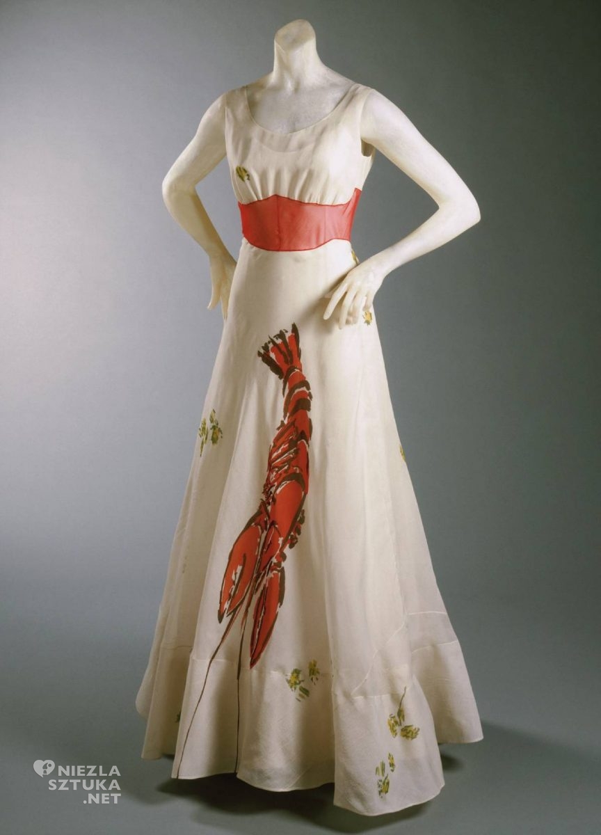 Elsa Schiaparelli, sukienka z motywem homara, moda, historia mody, fotografia, Niezła sztuka