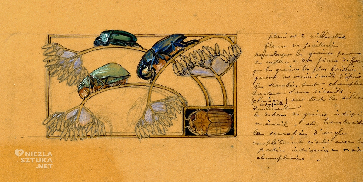 René Lalique, rysunek, Art Nouveau, biżuteria, Niezła Sztuka