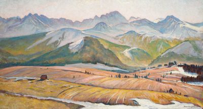 Stefan Filipkiewicz, Panorama Tatr, sztuka polska, pejzaż, Tatry, Niezła Sztuka