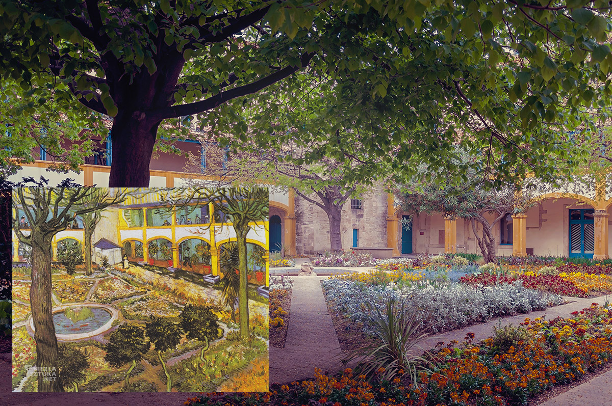 Dziedziniec szpitala, Arles, Van Gogh, niezła sztuka