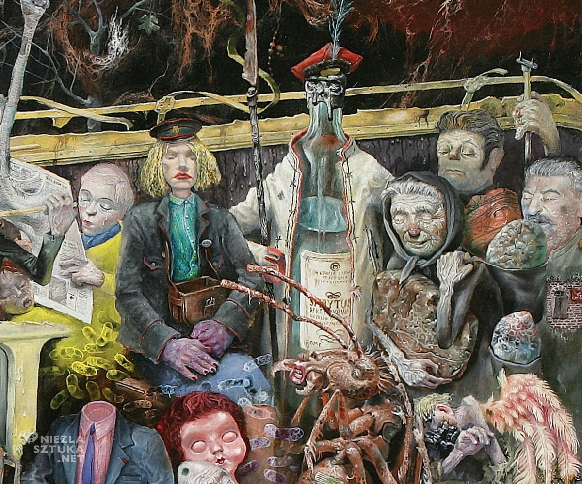 Bronisław Linke, Autobus, detal, sztuka polska, sztuka XX wieku, Niezła Sztuka