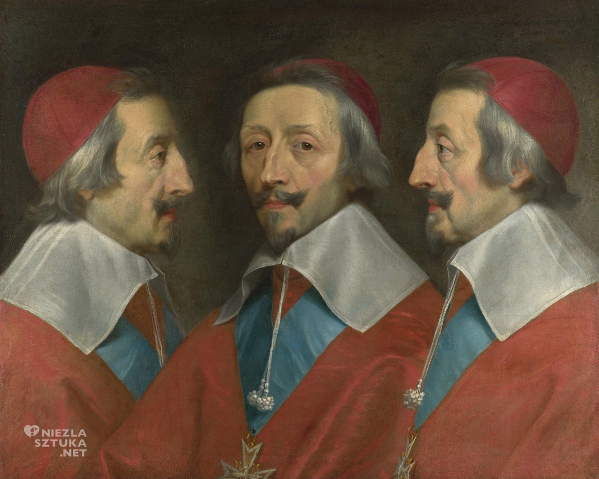 Philippe de Champaigne, Potrójny portret kardynała Richelieu, sztuka europejska, Niezła Sztuka