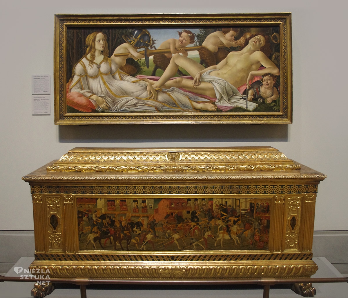 Sandro Botticelli, Wenus i Mars, spalliera, Londyn, niezła sztuka