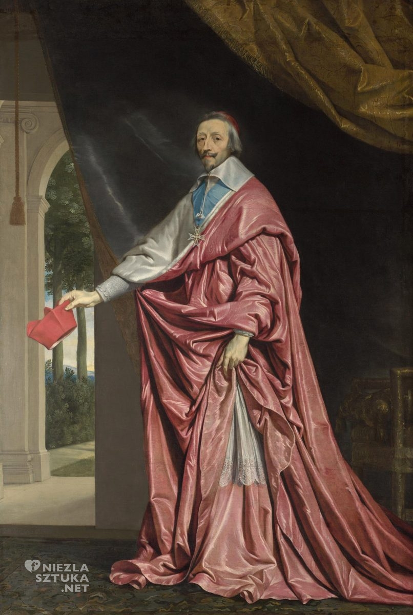 Philippe de Champaigne, Portret kardynała Richelieu, sztuka europejska, Niezła Sztuka