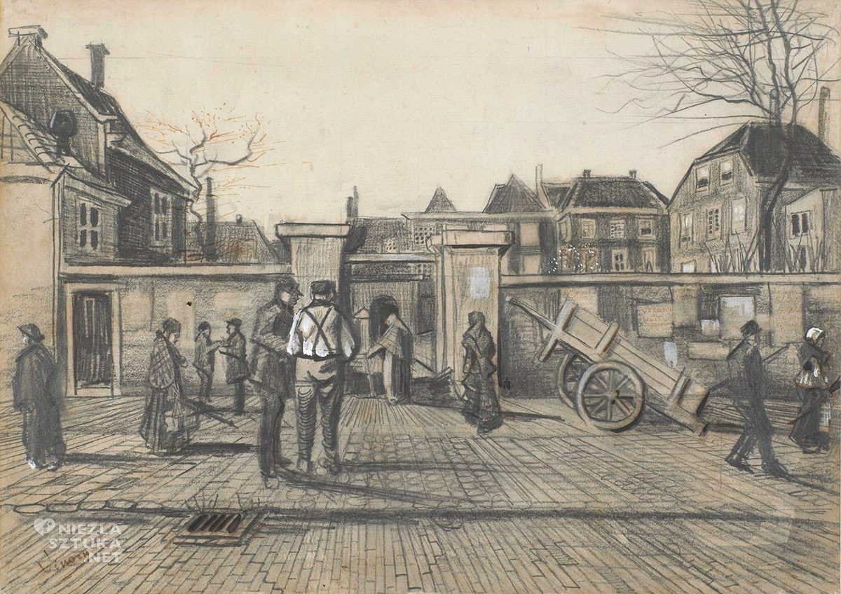 Vincent van Gogh, Wejście do lombardu, Haga, rysunki, Niezła Sztuka