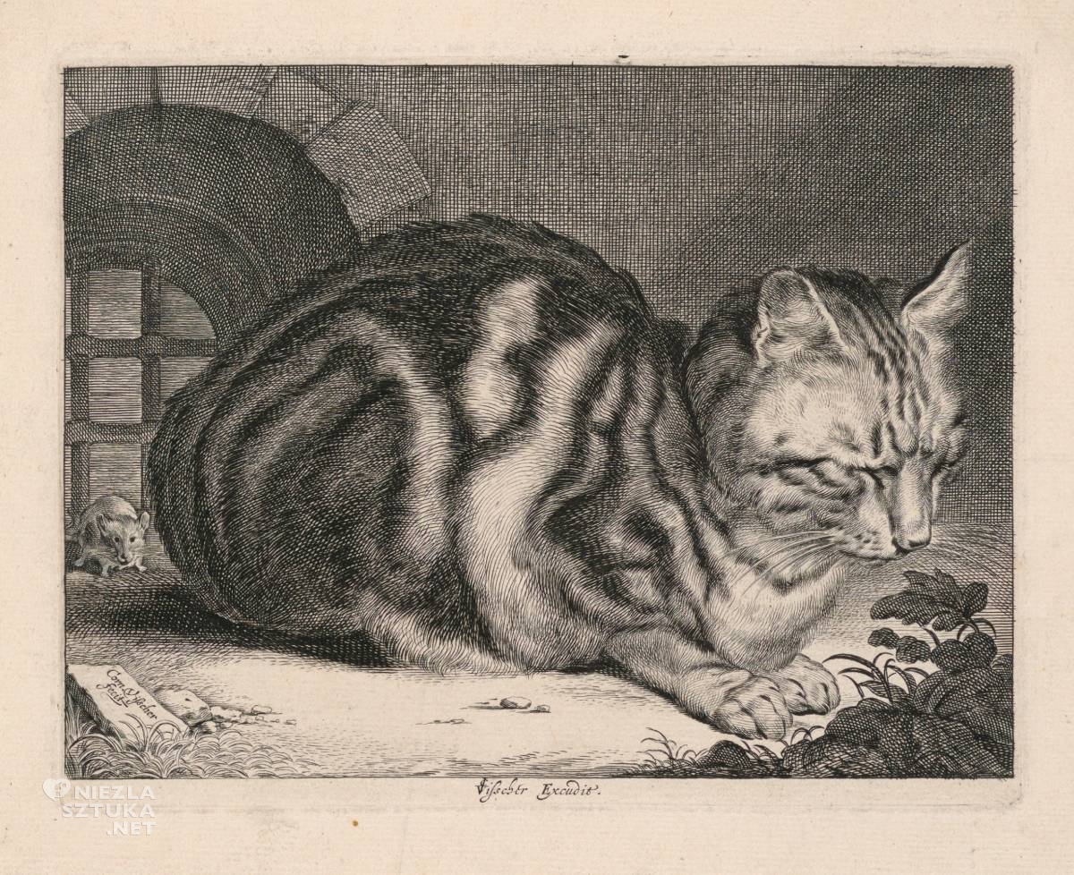 Conrelis Visscher, Duży kot, koty w sztuce, Niezła Sztuka