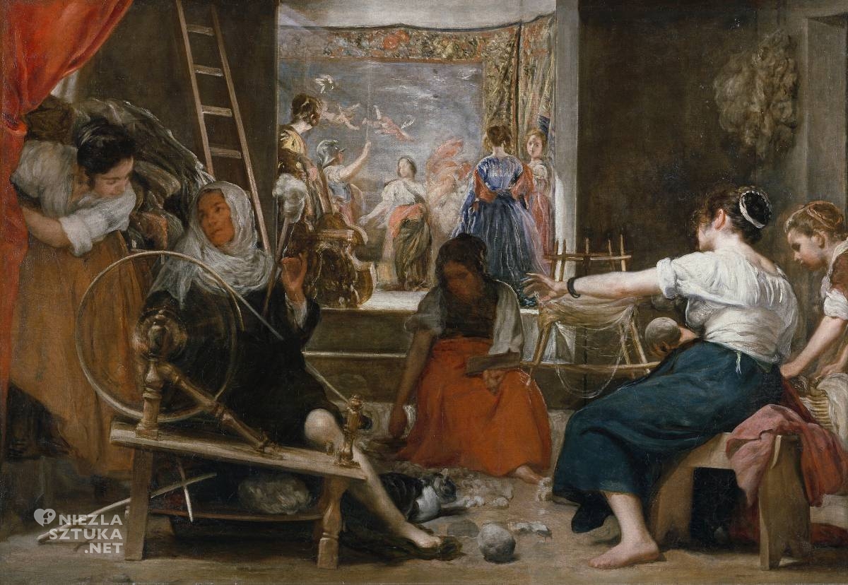 Diego Velázquez, Prządki, Baśń o Arachne, koty w sztuce, Niezła Sztuka