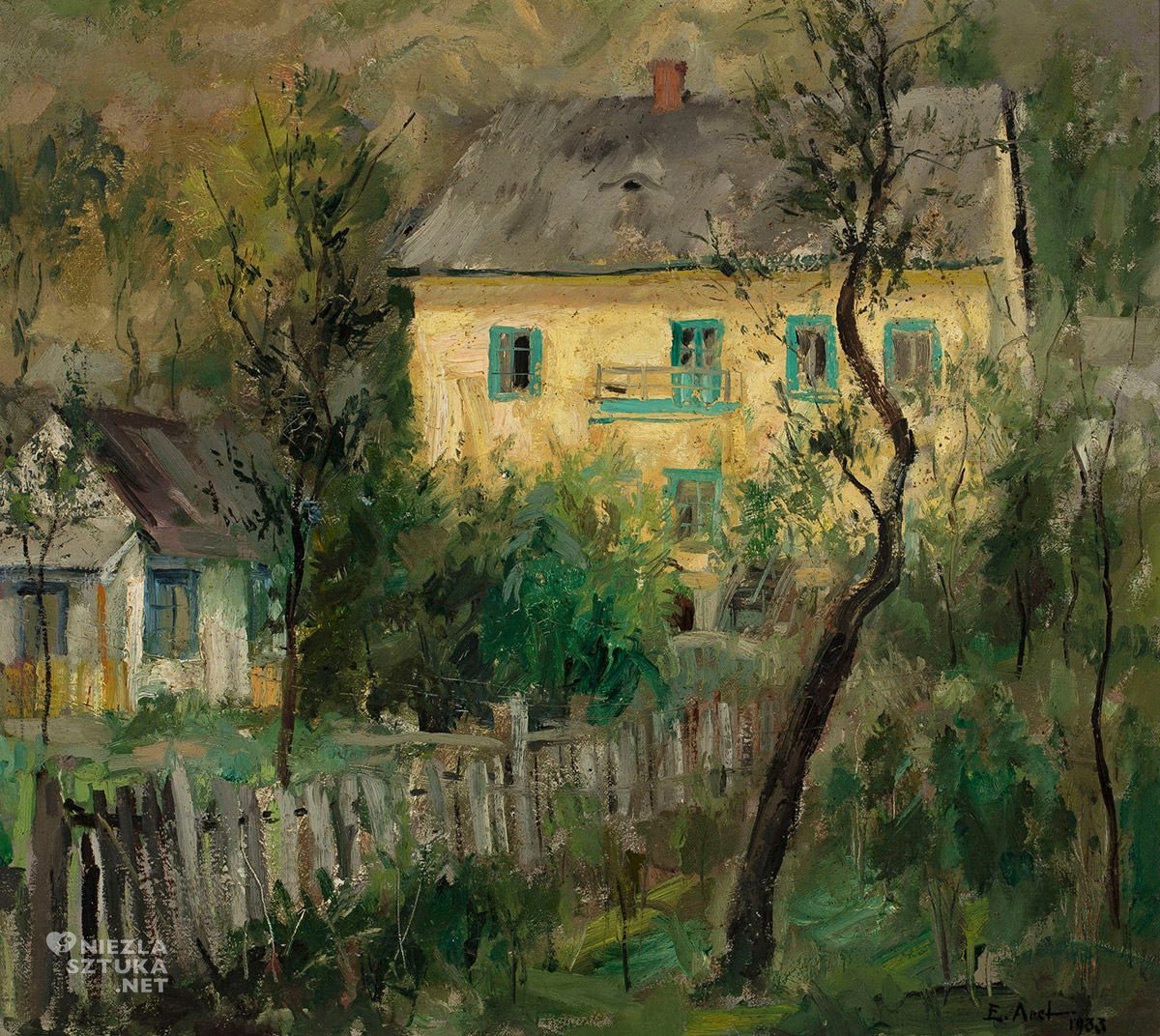 Eugeniusz Arct, Pejzaż z Kazimierza, sztuka polska, Niezła Sztuka