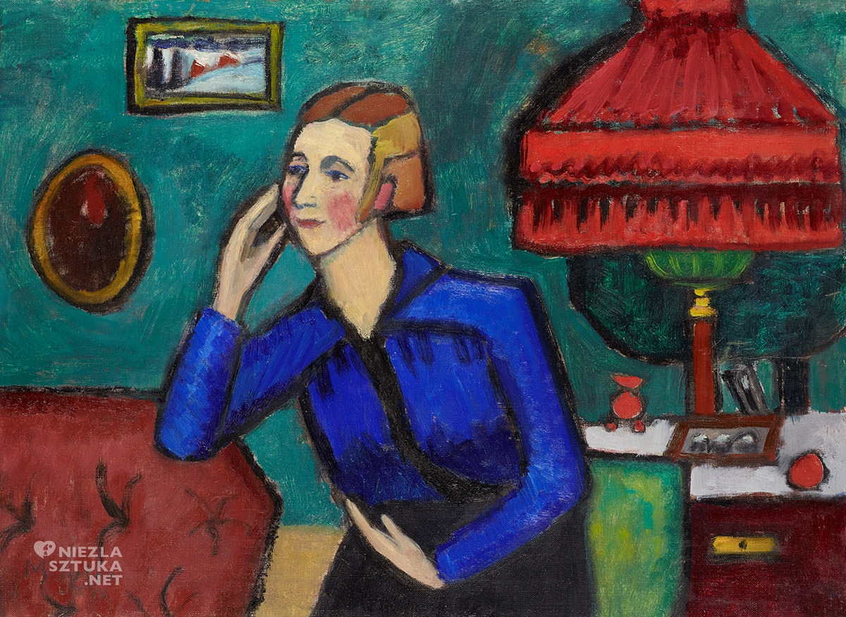 Gabriele Münter, Niebieska bluzka, Oscar Olson, kobiety w sztuce, sztuka niemiecka, Niezła Sztuka