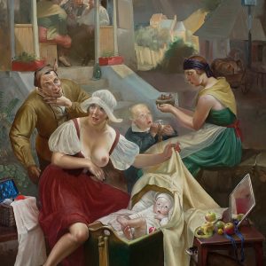 Jan Wydra, Macierzyństwo, sztuka polska, malarstwo polskie, Kazimierz Dolny, niezła sztuka