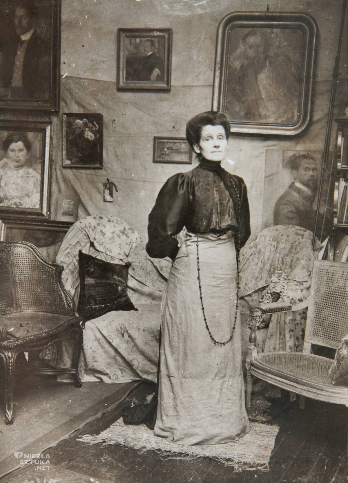 Olga Boznańska, wnętrze pracowni, pracownie artystów, Montparnasse, Paryż, sztuka polska, niezła sztuka