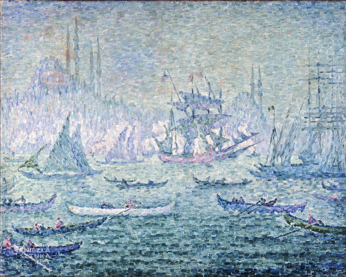 Paul Signac, Widok Złotego Rogu w Konstantynopolu, Muzeum Herbst, niezła sztuka