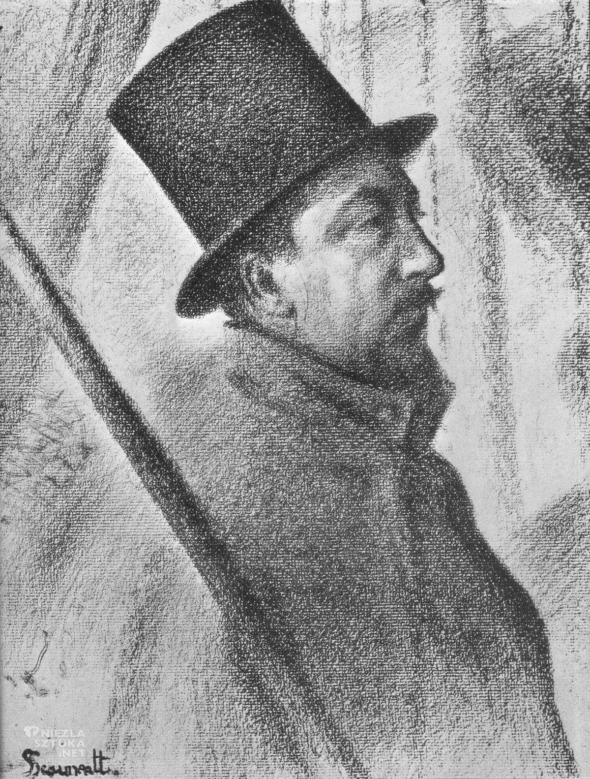 Georges Seurat, Paul Signac, portret, rysunek, niezła sztuka