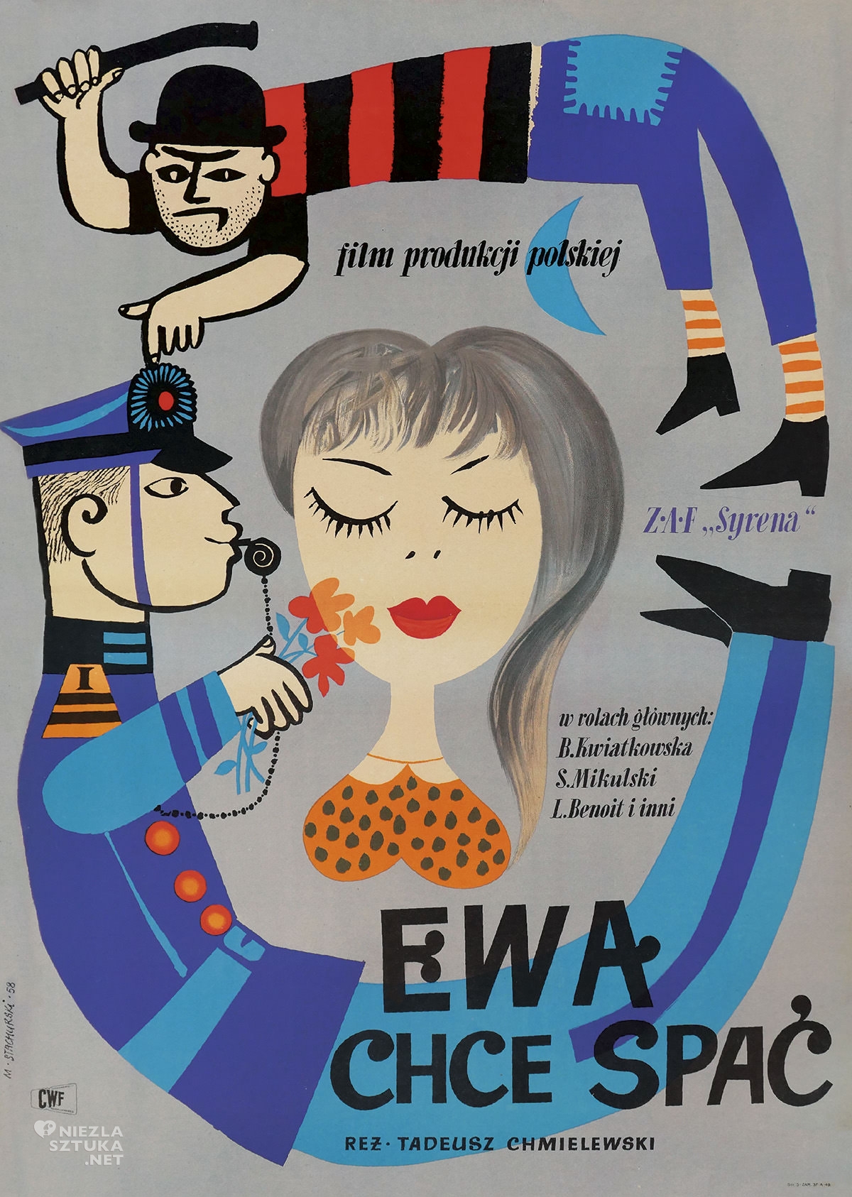 Marian Stachurski, Ewa chce spać, polski ilustrator, polska ilustracja, plakat, niezła sztuka