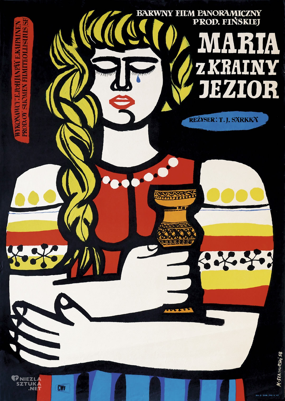 Marian Stachurski, Maria z krainy jezior, polski ilustrator, polska ilustracja, plakat, niezła sztuka