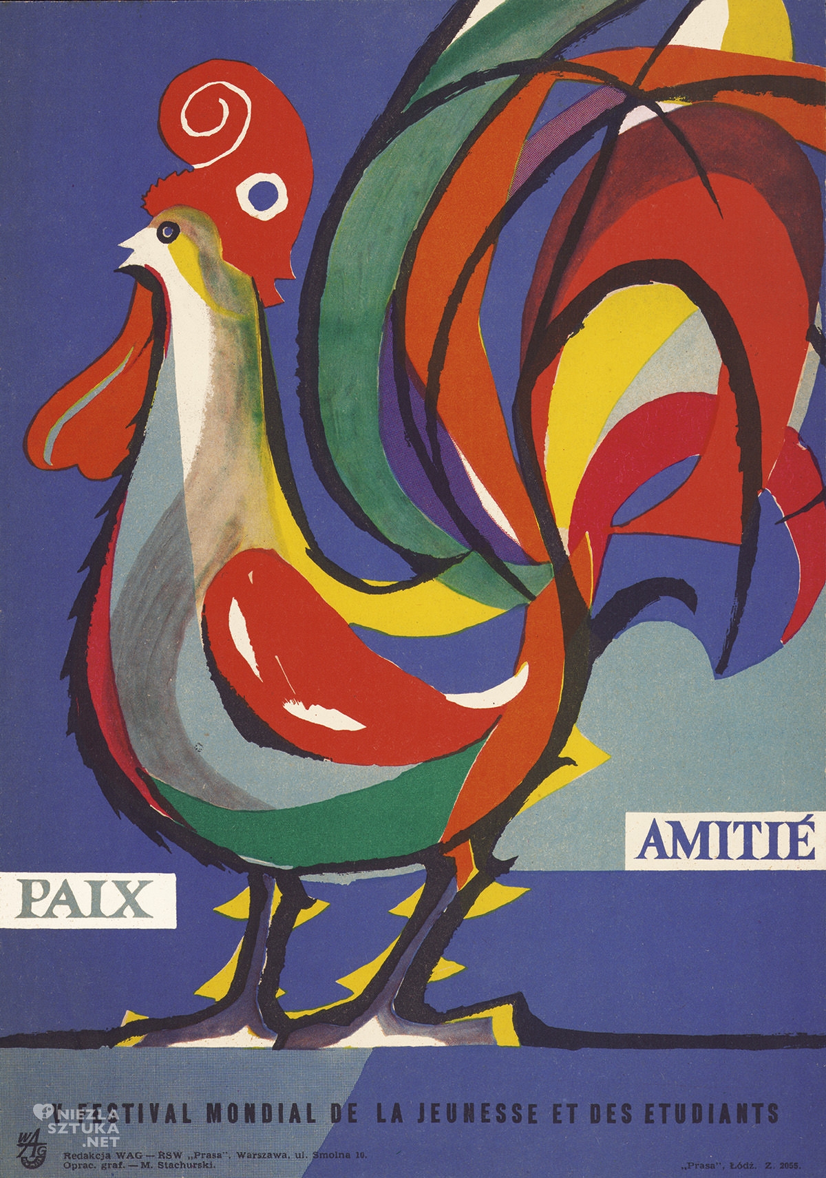 Marian Stachurski, Paix Amitie, polski ilustrator, polska ilustracja, plakat, niezła sztuka