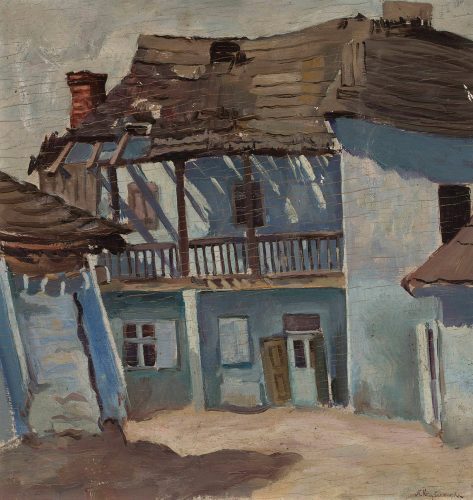 Stefania Krzyżanowska-Pawłowska, Podwórko, sztuka polska, kobiety w sztuce, Kazimierz Dolny, Niezła Sztuka