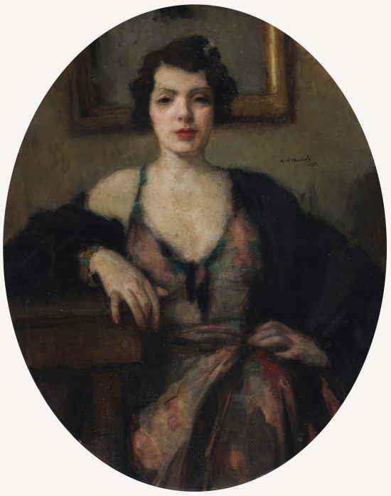 Alfons Karpiński, Portret żony, Władysława z Chmielarczyków Karpińska, sztuka polska, Niezła Sztuka