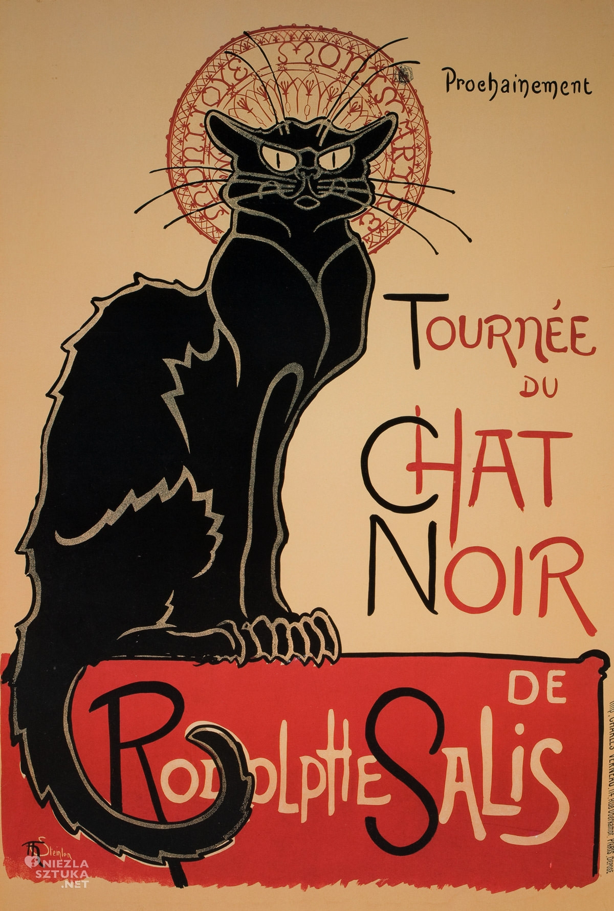Théophile-Alexandre Steinlen, Chat Noir, plakat, koty w sztuce, Niezła Sztuka