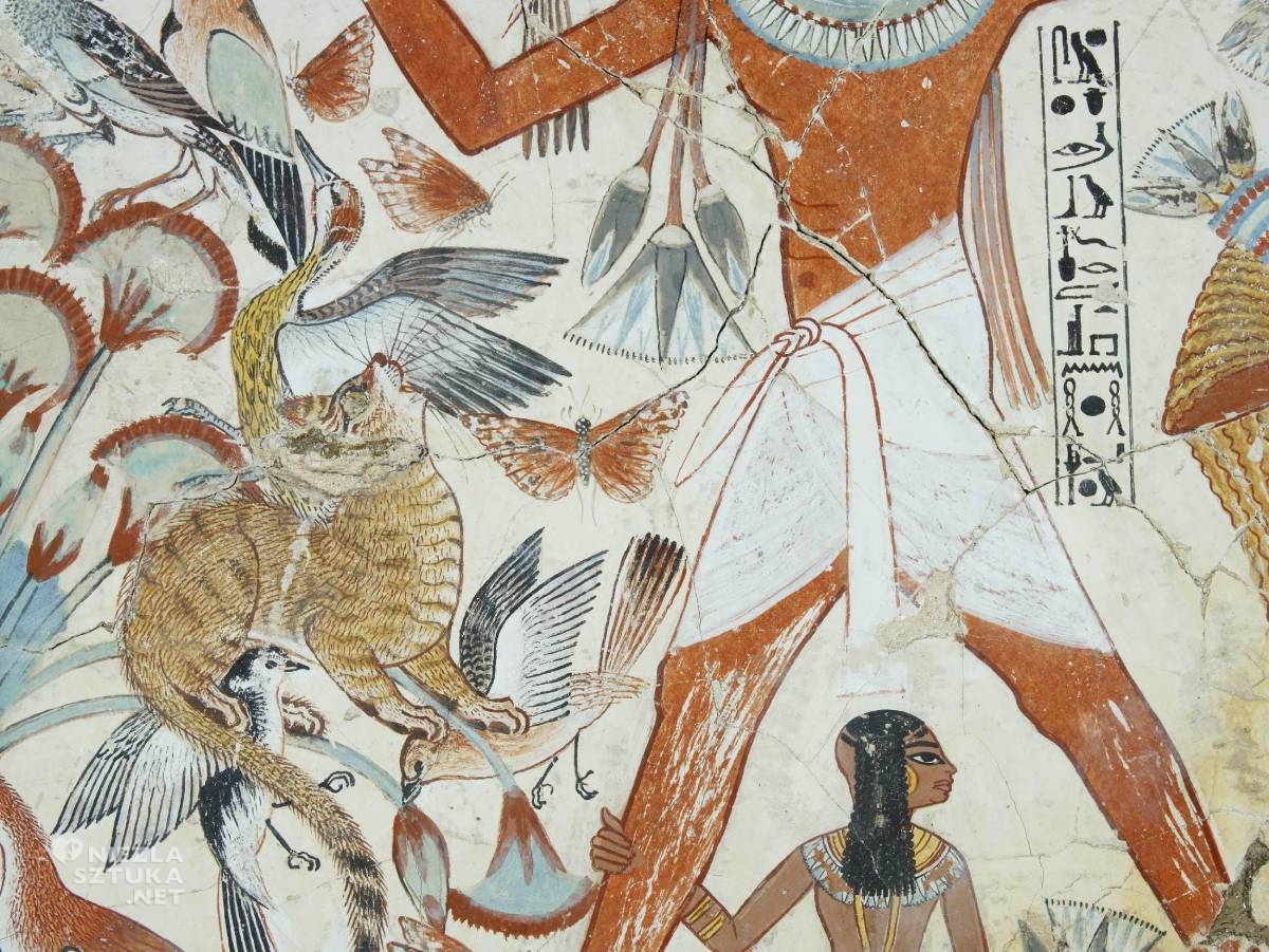 Starożytny Egipt, grobowiec Nebamuna, koty w sztuce, Niezła Sztuka