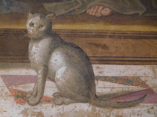 Domenico Ghirlandaio, Ostatnia wieczerza, koty w sztuce, fresk, sztuka włoska, Niezła Sztuka