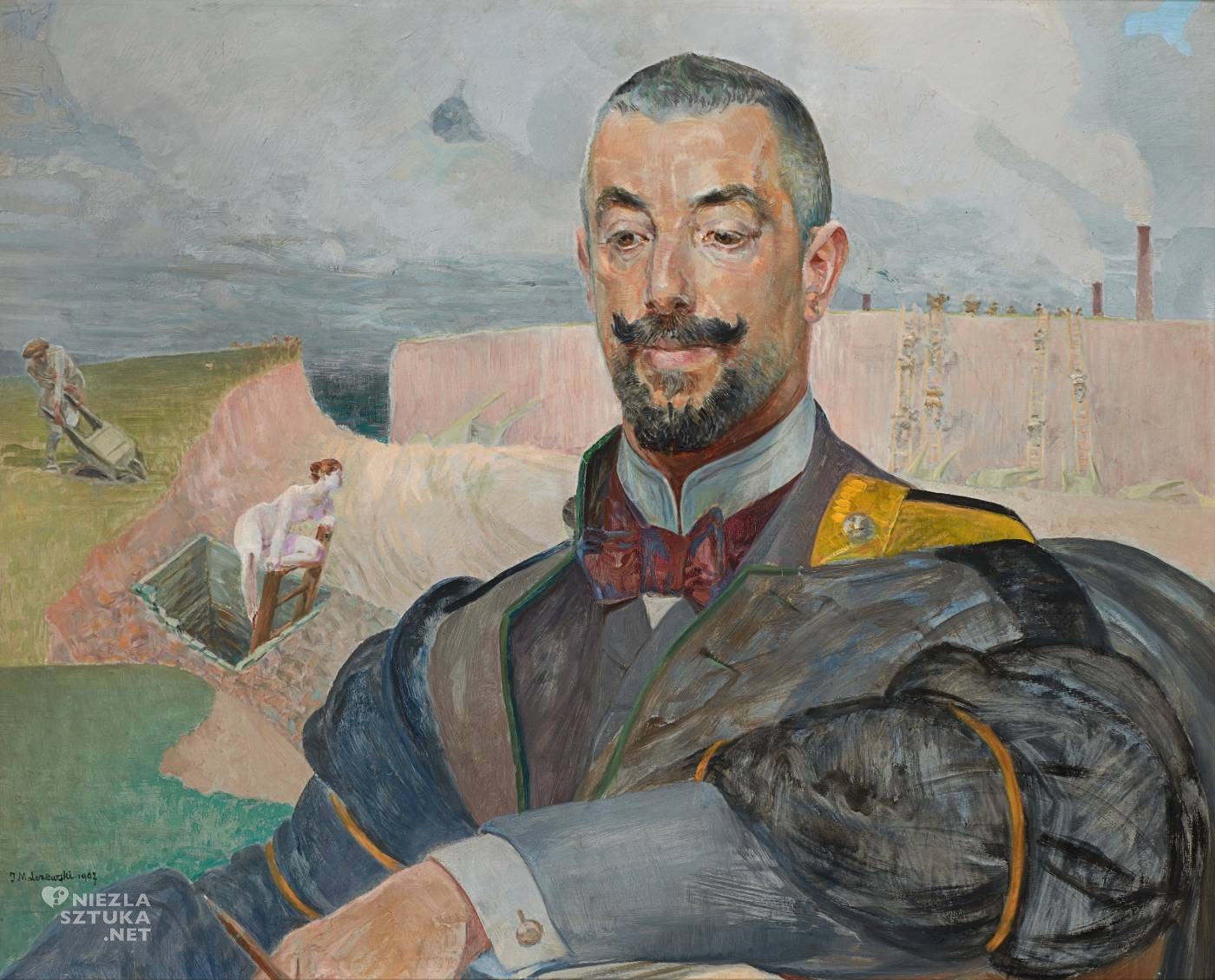 Jacek Malczewski, Erazm Barącz, Portret, kolekcjoner sztuki, mecenas, Wieliczka, Niezła Sztuka