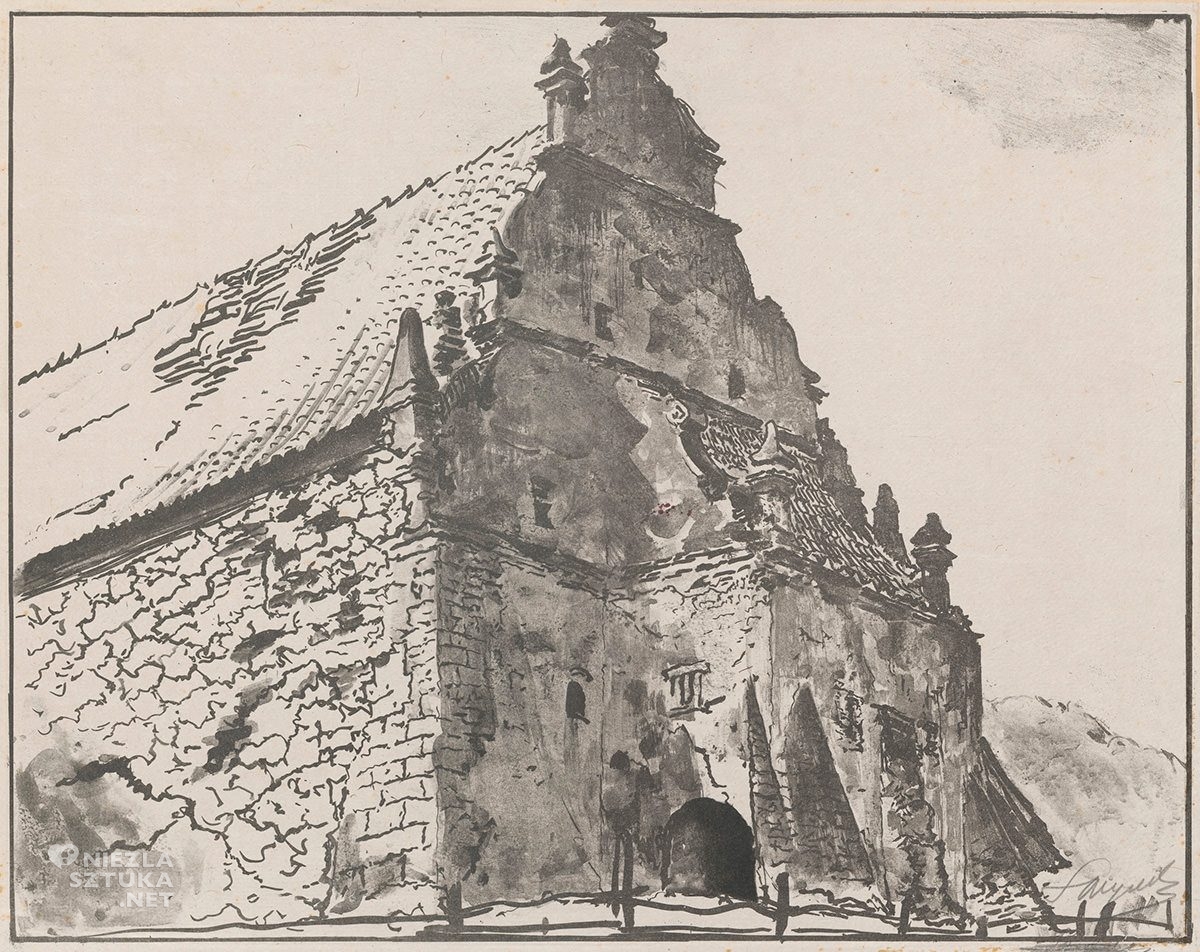 Leon Wyczółkowski, Spichlerz Przybyłów, Kazimierz nad Wisłą, Kazimierz Dolny, sztuka polska, Niezła Sztuka