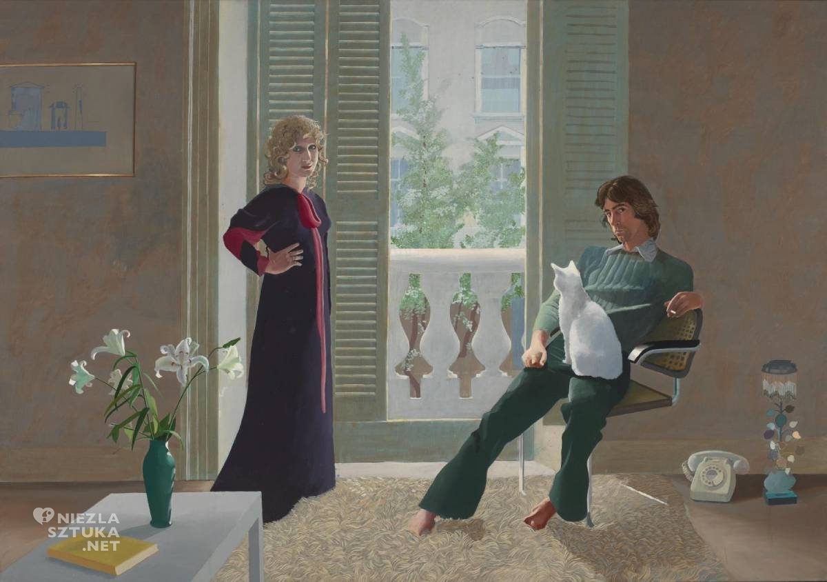 David Hockney, Pan i Pani Clark i Percy, sztuka współczesna, sztuka angielska, sztuka brytyjska, Niezła Sztuka