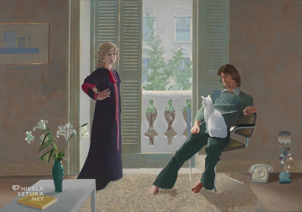 David Hockney, Pan i Pani Clark i Percy, sztuka współczesna, sztuka angielska, sztuka brytyjska, Niezła Sztuka