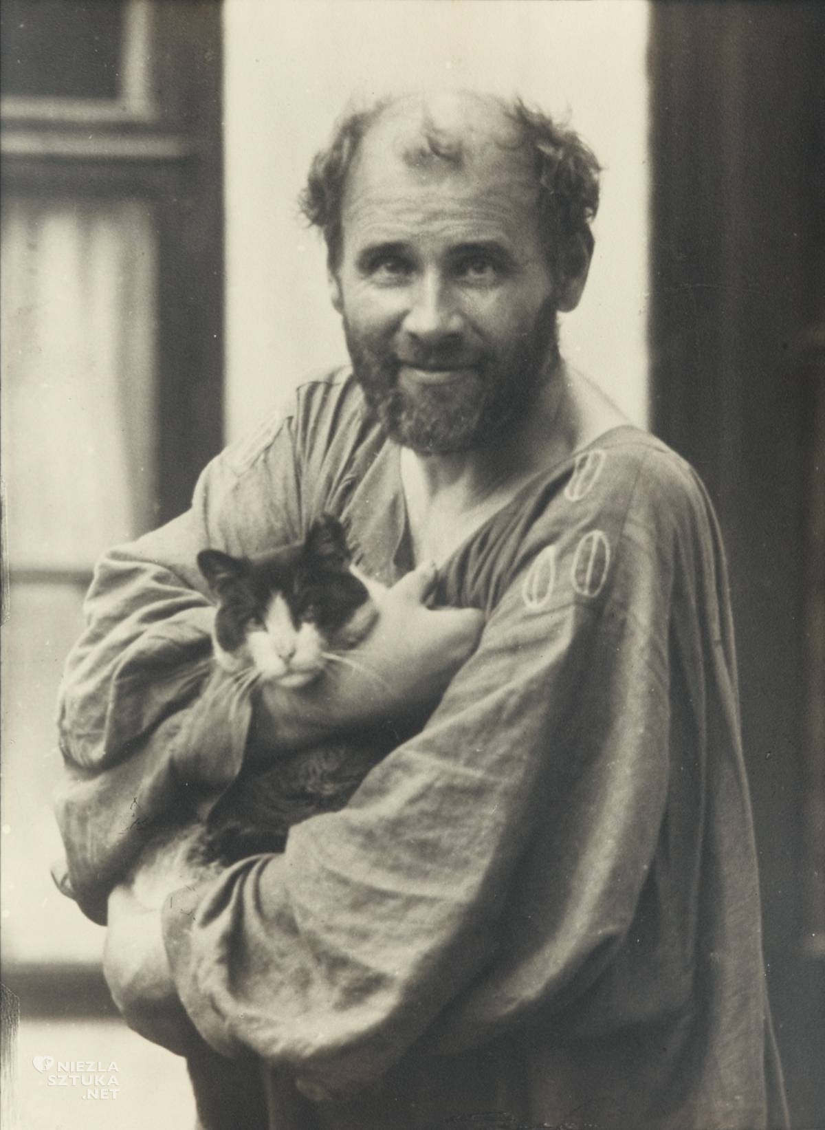 Gustav Klimt z kotem, wiedeń, niezła sztuka